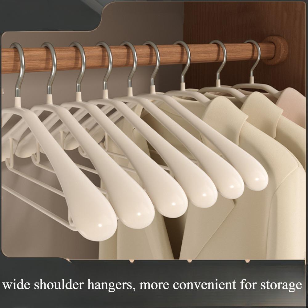 10pcs wide shoulder seamless hangers, non slip and non bulging, suitable for both dry and wet use, high load-bearing capacity
10pcs wide shoulder seamless hangers, non slip and non bulging, suitable for both dry and wet use, high load-bearing capacity