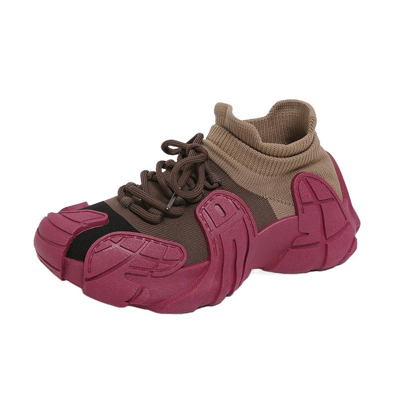 Женские кроссовки в стиле меха, из дышащего трикотажа, универсальные, на толстой подошве, увеличивающие рост, для бега, на весну и осень 38
Женские кроссовки в стиле меха, из дышащего трикотажа, универсальные, на толстой подошве, увеличивающие рост, для бега, на весну и осень 38