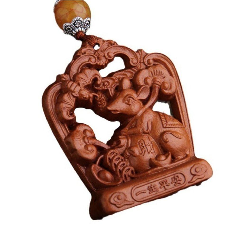 12 Zodiac Peach Wood Pendant Tassels Rearview Mirror Hanger Entering Safety Pendant Man cattle
12 Zodiac Peach Wood Pendant Tassels Rearview Mirror Hanger Entering Safety Pendant Man cattle