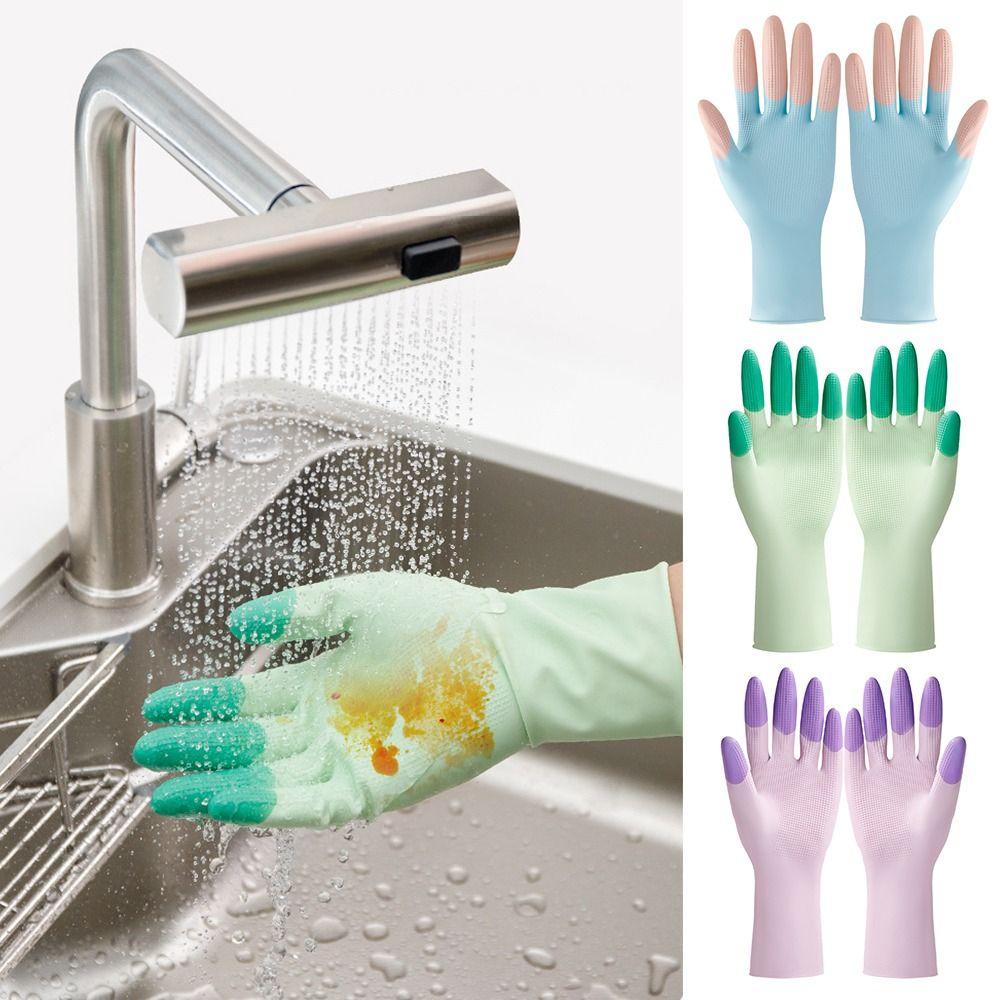 Thickened Cuffs Dishwashing Gloves Extended Housework Glove Gifts Rubber Latex Gloves purple s
Thickened Cuffs Dishwashing Gloves Extended Housework Glove Gifts Rubber Latex Gloves purple s