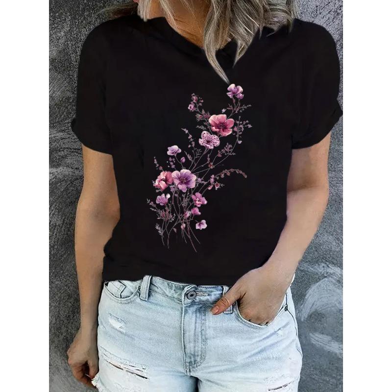 European Size Women S Stylish T-shirt with Elegant Watercolor Floral Print | Soft Material, Casual Wear and Vacations, Loose and Comfortable 4XL
European Size Women S Stylish T-shirt with Elegant Watercolor Floral Print | Soft Material, Casual Wear and Vacations, Loose and Comfortable 4XL