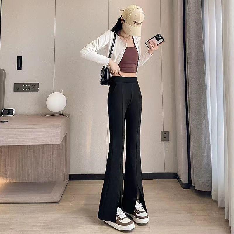 Women s High Waist Black Flare Pants - Summer Slimming Elastic with Split Hem L (100-109 jin)
Women s High Waist Black Flare Pants - Summer Slimming Elastic with Split Hem L (100-109 jin)