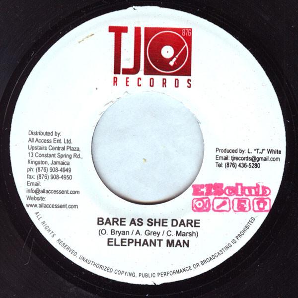 7inch Record ELEPHANT MAN - Bare As She Dare NONE TJ Records 2007 Jamaica Reggae, Ska & Dub Used
7inch Record ELEPHANT MAN - Bare As She Dare NONE TJ Records 2007 Jamaica Reggae, Ska & Dub Used