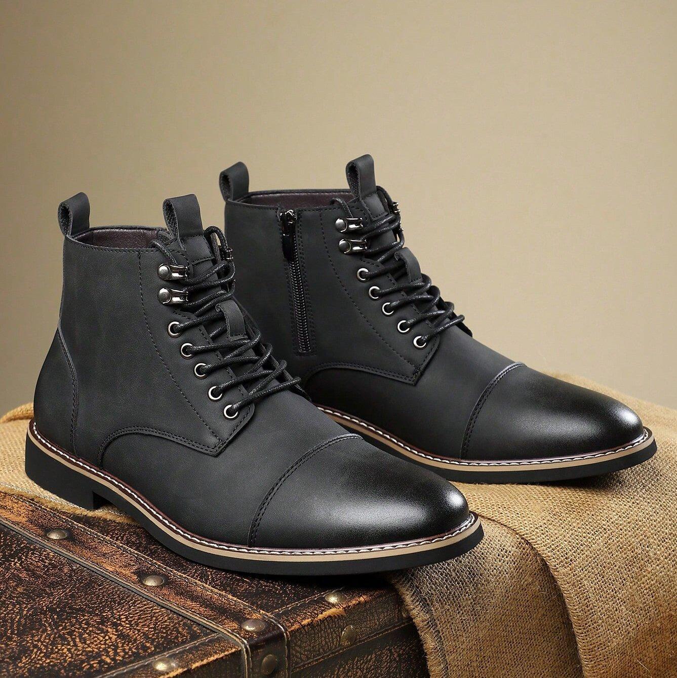 New Business Casual Men s Martin Boots Fashion Trend Versatile Martin Boots High Top Men s Leather Boots 48 темно-коричневого кольору
New Business Casual Men s Martin Boots Fashion Trend Versatile Martin Boots High Top Men s Leather Boots 48 темно-коричневого кольору