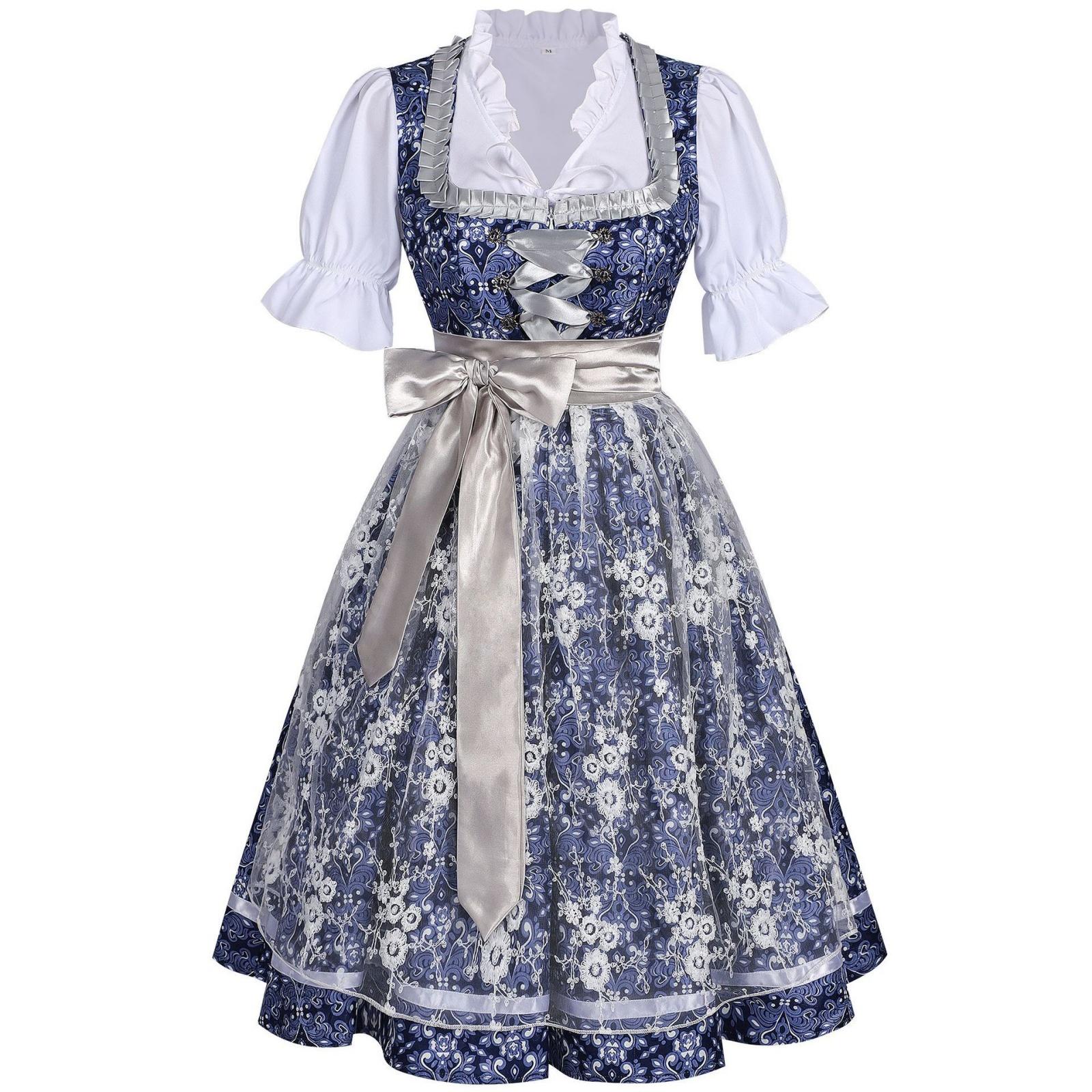 Vintage Style Sleeveless Dirndl Dress with Lace-Up Front and Floral Pattern Traditional Oktoberfest Costume Dress for Women M синій
Vintage Style Sleeveless Dirndl Dress with Lace-Up Front and Floral Pattern Traditional Oktoberfest Costume Dress for Women M синій
