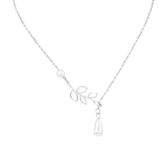 Women Fashion Hollow Leaf Faux Pearl Pendant Clavicle Chain Necklace Jewelry серебряный
Women Fashion Hollow Leaf Faux Pearl Pendant Clavicle Chain Necklace Jewelry серебряный