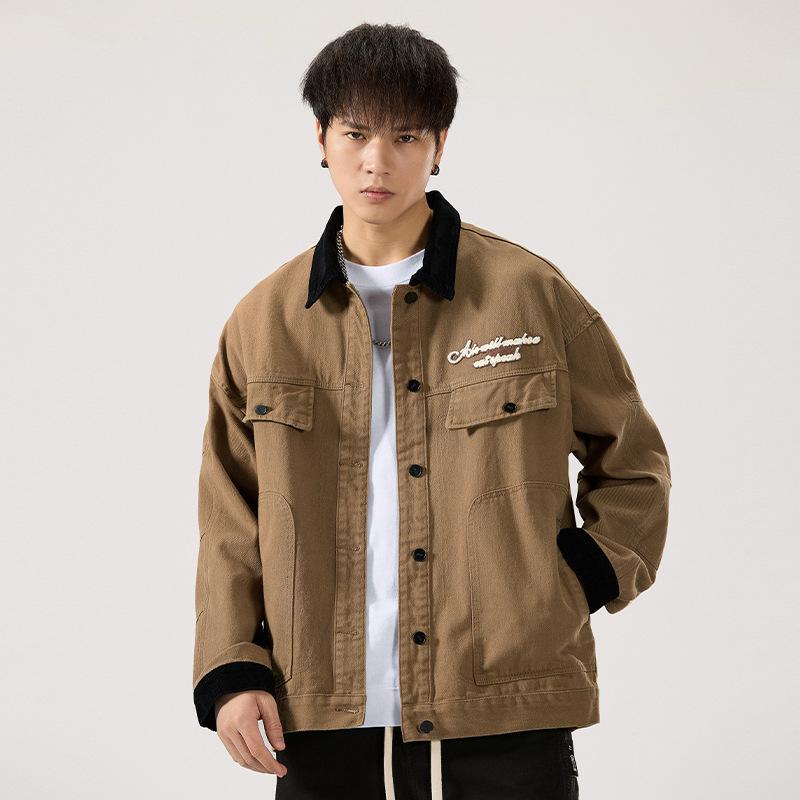 Long Sleeve Splicing Washed Towel Embroidery Design Denim Jacket Men S American Retro Trend Printing Loose Jacket Men S 3XL чорний
Long Sleeve Splicing Washed Towel Embroidery Design Denim Jacket Men S American Retro Trend Printing Loose Jacket Men S 3XL чорний