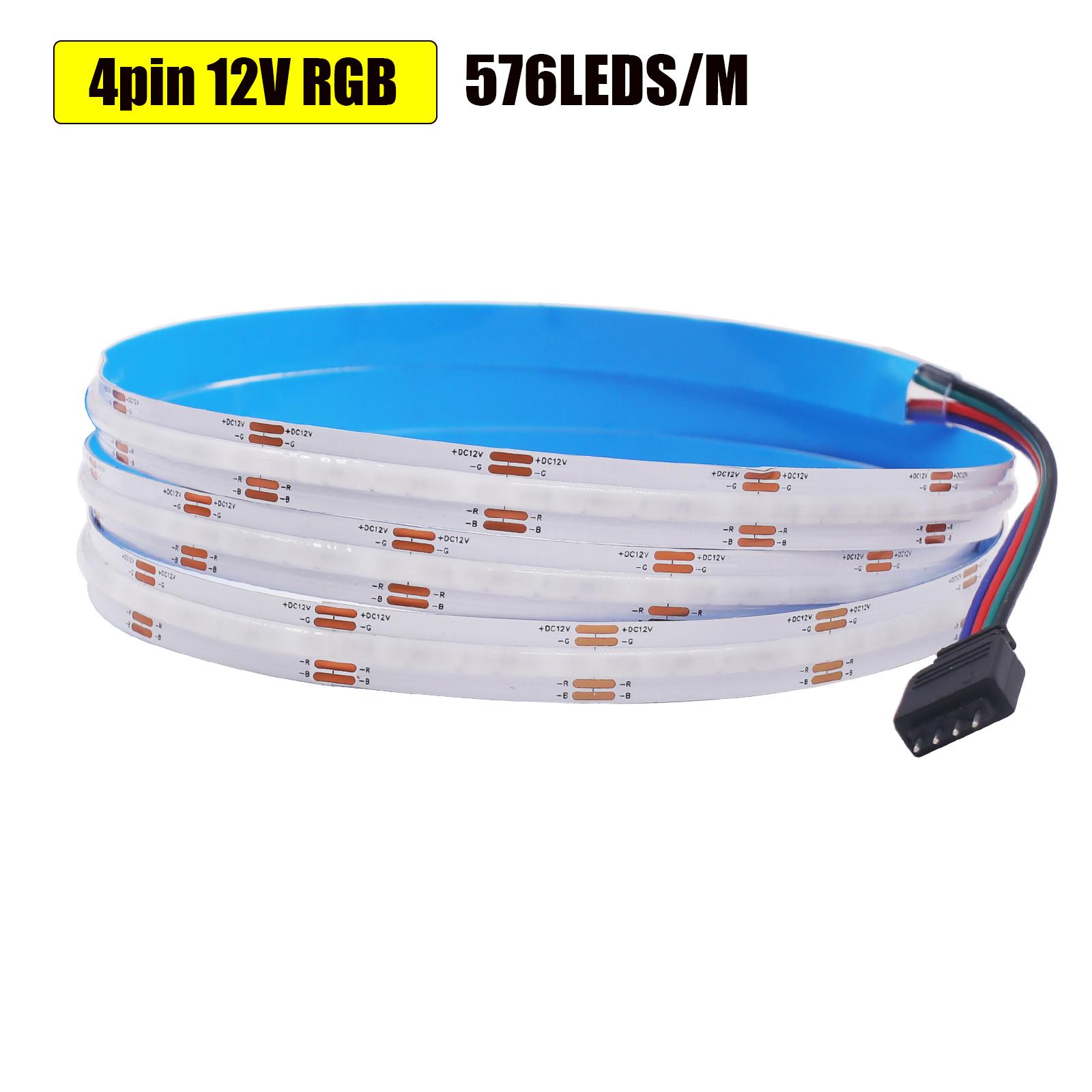 DC 12V 24V COB LED Strip RGB RGBW RGBWW RGBCCT 784 840 LEDs/M TV BackLight High Bright Dotless Flexible Ribbon Led Tape Diode 0.5m
DC 12V 24V COB LED Strip RGB RGBW RGBWW RGBCCT 784 840 LEDs/M TV BackLight High Bright Dotless Flexible Ribbon Led Tape Diode 0.5m