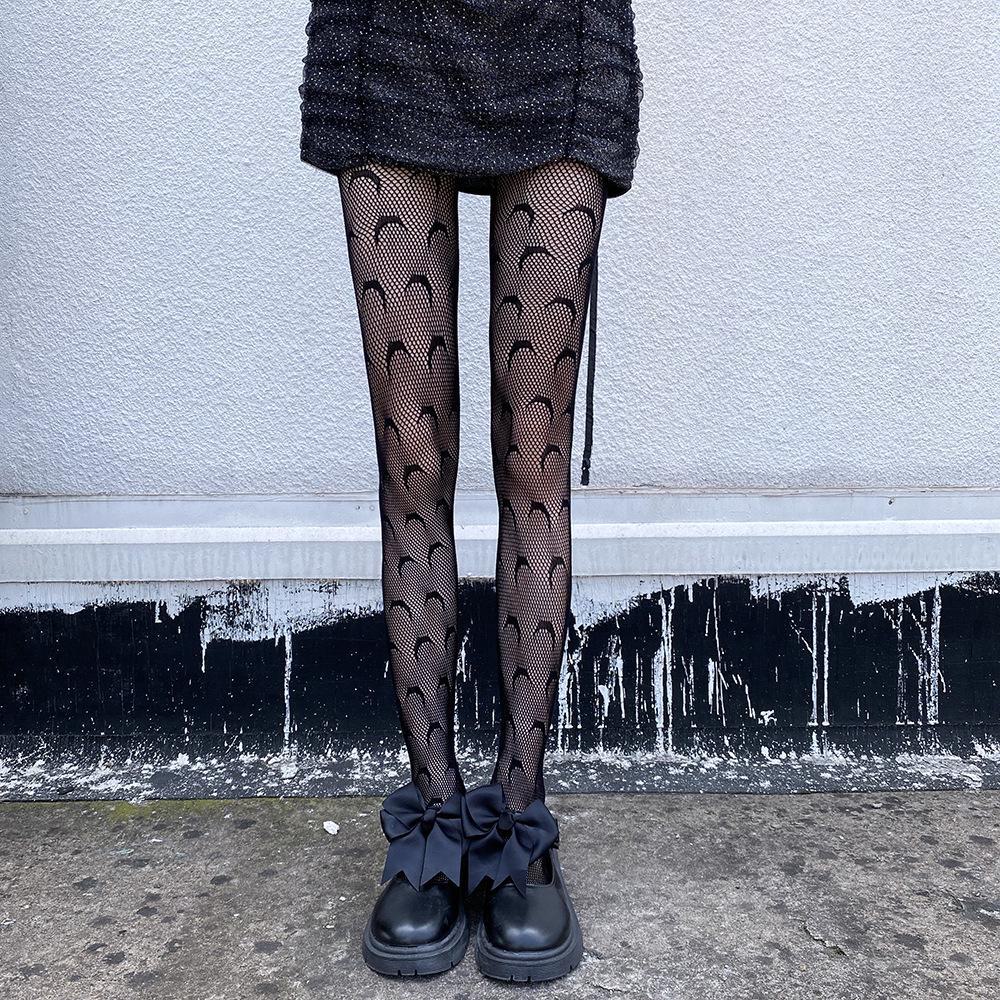 Черные сетчатые чулки в темном стиле с лунным узором - тонкие ажурные жаккардовые носки JK One size simple package чёрный
Черные сетчатые чулки в темном стиле с лунным узором - тонкие ажурные жаккардовые носки JK One size simple package чёрный