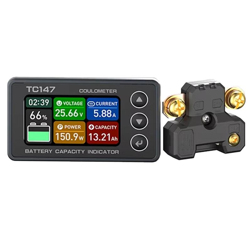 A96I-TC147 High-Precision Color Screen Coulomb Meter Battery Voltage And Current Meter
A96I-TC147 High-Precision Color Screen Coulomb Meter Battery Voltage And Current Meter