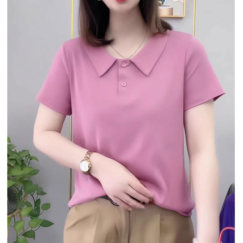2024 Women s Summer Polo Collar Slimming Casual Korean Style Short Sleeve Top 5XL (140-155 jin)
2024 Women s Summer Polo Collar Slimming Casual Korean Style Short Sleeve Top 5XL (140-155 jin)