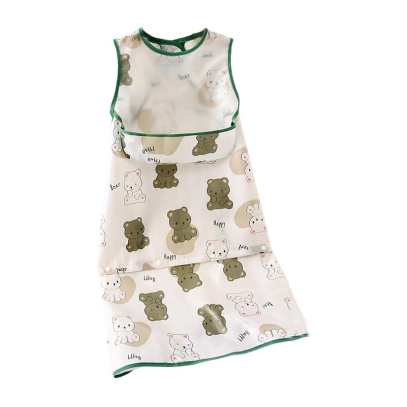 Baby Feeding Bib with Storage Pocket, Cartoon Print Smock Sleeveless/Long Sleeves Nursing Apron Attaches to Highchairs
Baby Feeding Bib with Storage Pocket, Cartoon Print Smock Sleeveless/Long Sleeves Nursing Apron Attaches to Highchairs