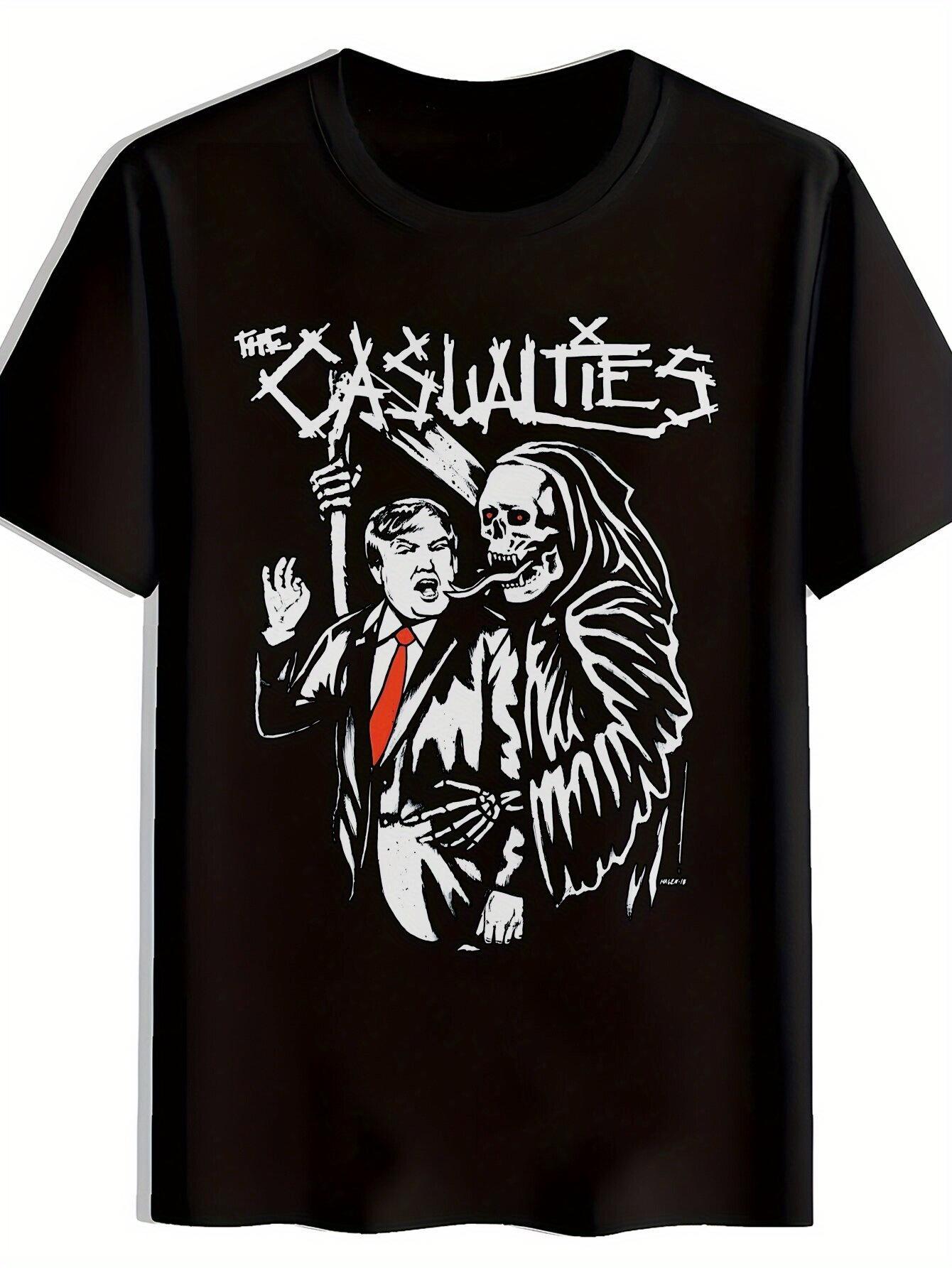 Rock Band Graphic T-shirt - Black Casual Summer Polyester Tee with Bold THE CASHIATES Print S
Rock Band Graphic T-shirt - Black Casual Summer Polyester Tee with Bold THE CASHIATES Print S