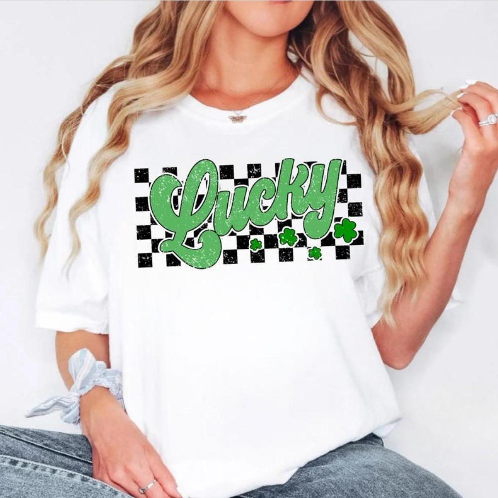 Lucky St Patricks Day Retro TShirt Women Unisex Casual Cotton Graphic T Shirts Creative Streetwear Camisetas Tops Tee Shortsleev S
Lucky St Patricks Day Retro TShirt Women Unisex Casual Cotton Graphic T Shirts Creative Streetwear Camisetas Tops Tee Shortsleev S