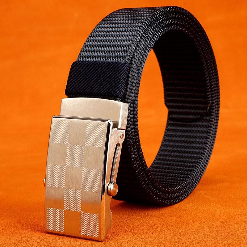 Stainless Steel Sliding Bar Automatic Buckle Men s Belt Nylon Canvas Woven Waist Outdoor Casual Sports Student Pants Pocket Trend 120cm
Stainless Steel Sliding Bar Automatic Buckle Men s Belt Nylon Canvas Woven Waist Outdoor Casual Sports Student Pants Pocket Trend 120cm