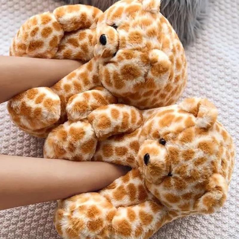 Cute Teddy Bear Plush Winter Slippers wrapped Heel Funny Indoor Floor Shoes Women Gift warm Soft Cartoon Fluffy Animal Slippers 36 леопард друку кольору
Cute Teddy Bear Plush Winter Slippers wrapped Heel Funny Indoor Floor Shoes Women Gift warm Soft Cartoon Fluffy Animal Slippers 36 леопард друку кольору