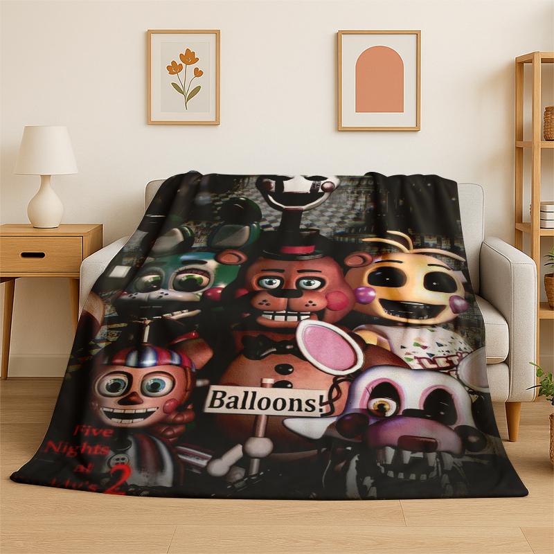 Classic FFNAF Horror Game Freddy Flannel Blanket Soft Warm Throw Blanket for Bedroom Living Room Bed Travel Camping Picnic 75x100cm
Classic FFNAF Horror Game Freddy Flannel Blanket Soft Warm Throw Blanket for Bedroom Living Room Bed Travel Camping Picnic 75x100cm