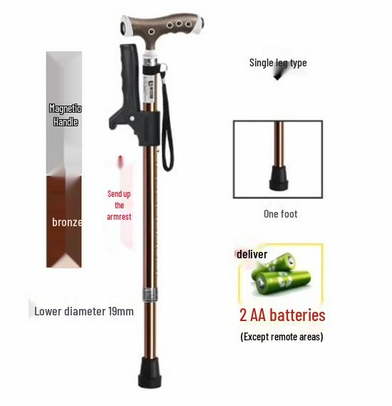 Japanese Le Lai Fu Aluminum Alloy Anti-Slip Telescopic Cane with Light and Massage for Elderly
Japanese Le Lai Fu Aluminum Alloy Anti-Slip Telescopic Cane with Light and Massage for Elderly
