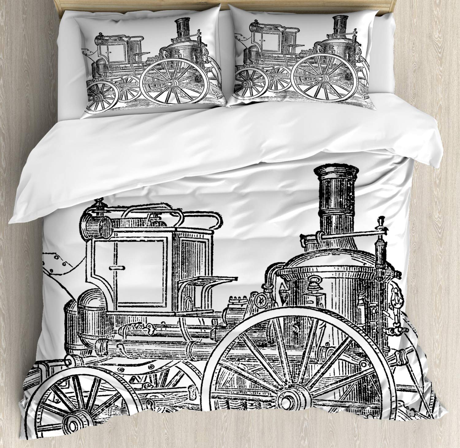Steam Engine Comforter Cover Collection King Dimension Size Rustic Old Train In Country Locomotive Wooden Wagons Rail Road Sleep Bedding Collection EU single(135x200cm)
Steam Engine Comforter Cover Collection King Dimension Size Rustic Old Train In Country Locomotive Wooden Wagons Rail Road Sleep Bedding Collection EU single(135x200cm)