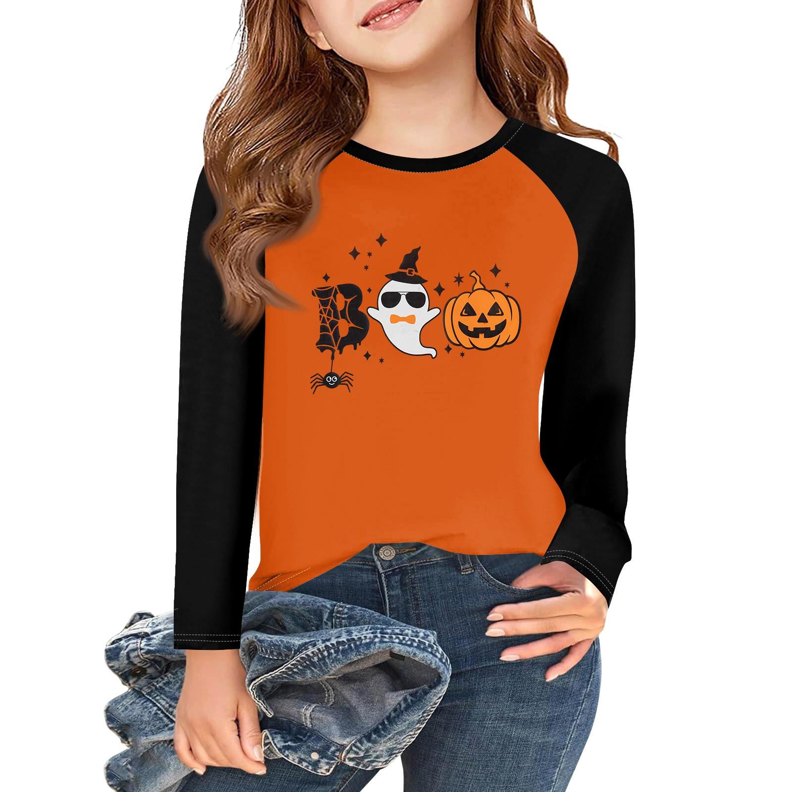 Футболки с длинным рукавом для девочек на Хэллоуин, детские осенние топы с круглым вырезом, базовые футболки 5-14 лет 110
Футболки с длинным рукавом для девочек на Хэллоуин, детские осенние топы с круглым вырезом, базовые футболки 5-14 лет 110