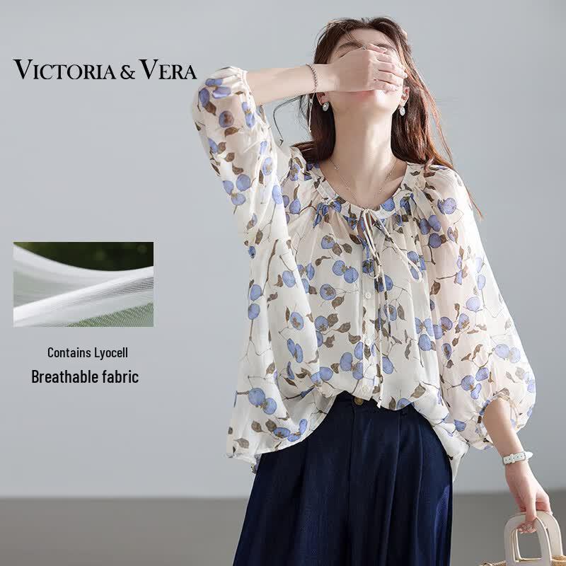 VICTORIA&VERA Women s Breathable 7-Sleeve Tencel Blend Shirt L
VICTORIA&VERA Women s Breathable 7-Sleeve Tencel Blend Shirt L