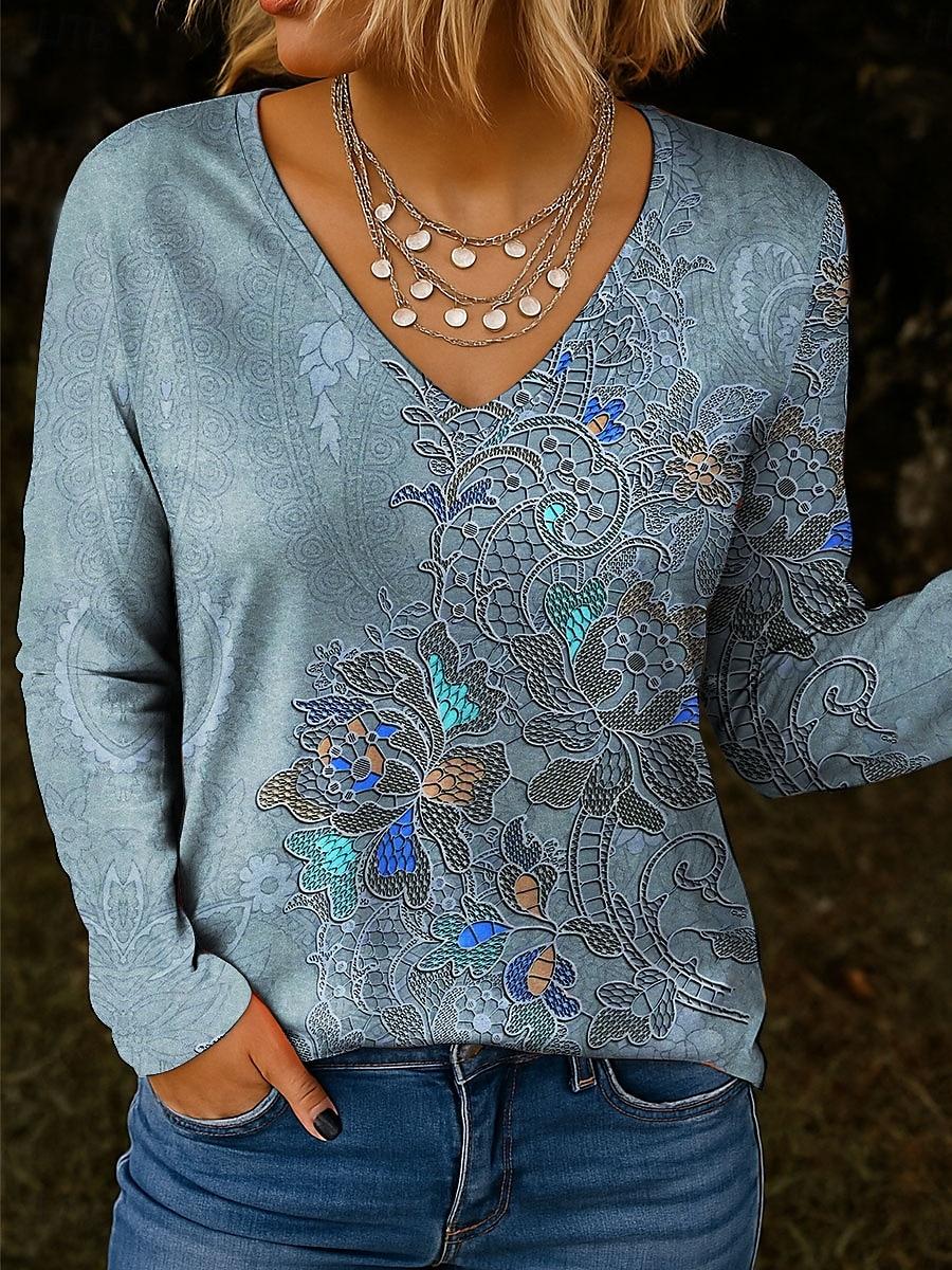 Женские футболки Ретро Цветочный Графический растения Элегантные Модные Футболки V-образный вырез Длинный рукав Футболки Обычные Топы Пуловер Осень Зима XS
Женские футболки Ретро Цветочный Графический растения Элегантные Модные Футболки V-образный вырез Длинный рукав Футболки Обычные Топы Пуловер Осень Зима XS