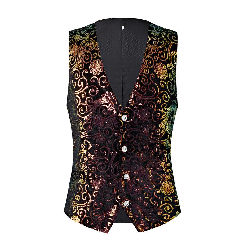 Men s Gradient Velour V-neck Vest with Sequins - Black & Blue Cloud Pattern Stage Wear M чёрный
Men s Gradient Velour V-neck Vest with Sequins - Black & Blue Cloud Pattern Stage Wear M чёрный
