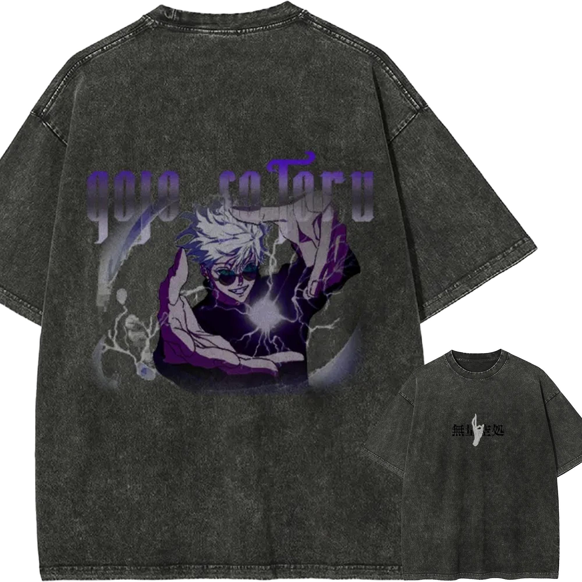 Satoru Gojo Purple Lightning T-shirt Jujutsu Kaisen Tee Vintage Washed Oversized Retro Anime Harajuku Streetwear Graphic Clothes M
Satoru Gojo Purple Lightning T-shirt Jujutsu Kaisen Tee Vintage Washed Oversized Retro Anime Harajuku Streetwear Graphic Clothes M
