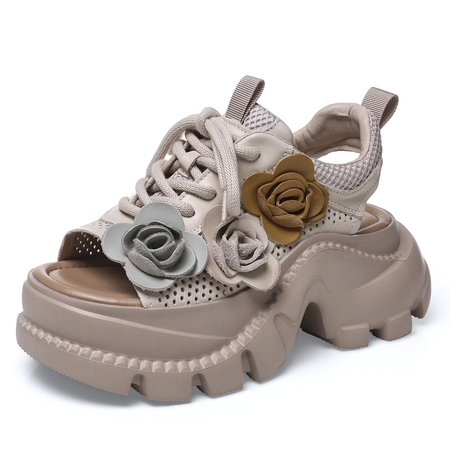 Johnature Thick Soled Wedges Shoes Hollow Out Breathable Peep Toe Sandals Genuine Leather Flower Women s Shoes 37
Johnature Thick Soled Wedges Shoes Hollow Out Breathable Peep Toe Sandals Genuine Leather Flower Women s Shoes 37