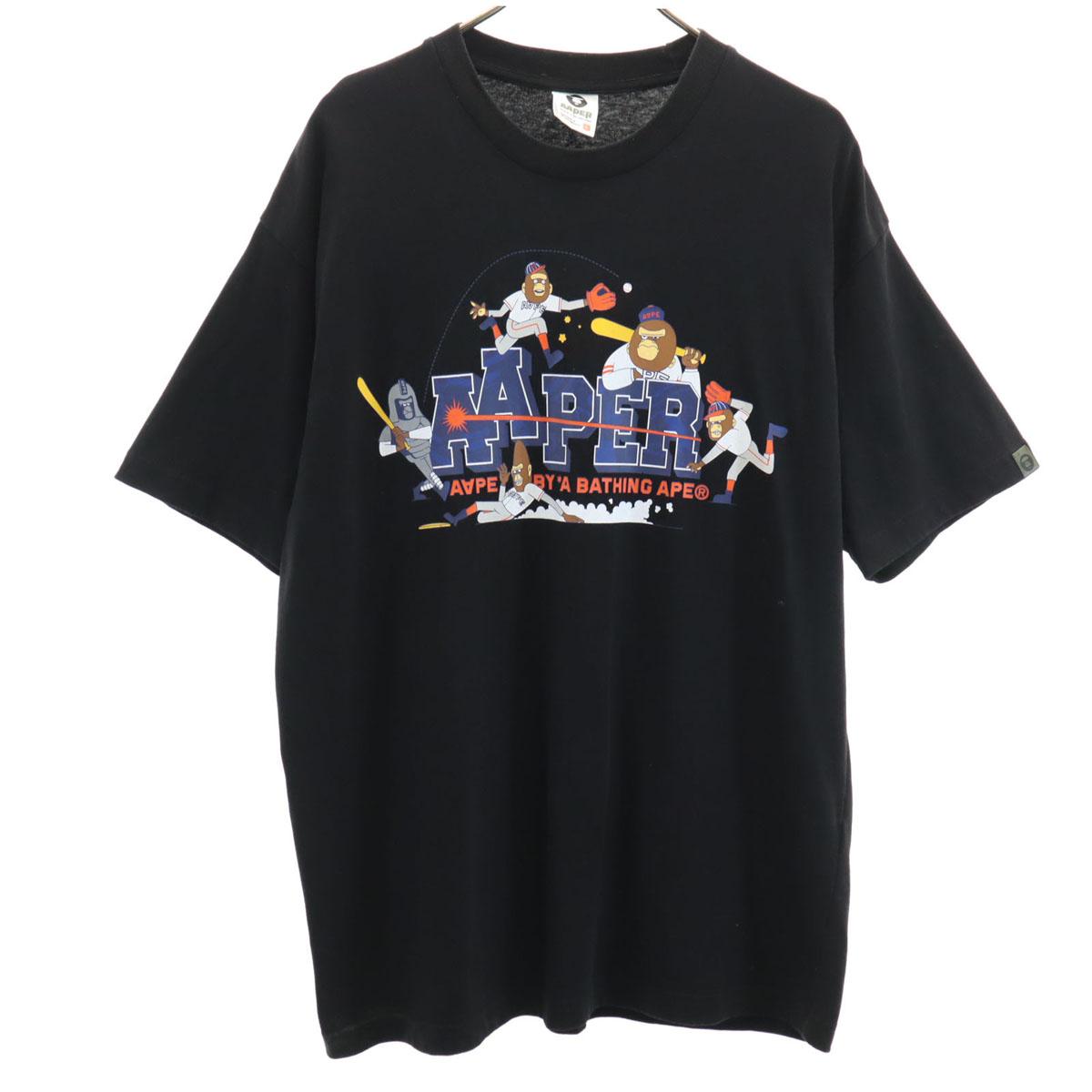 A BATHING APE Baseball Print Short sleeve T-shirt L black AAPER Men s Used
A BATHING APE Baseball Print Short sleeve T-shirt L black AAPER Men s Used