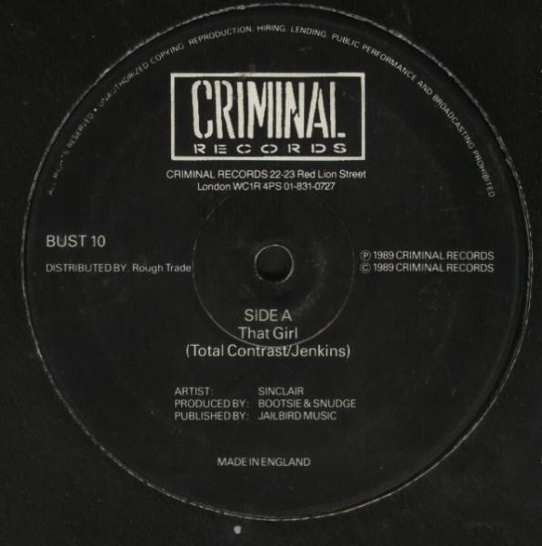12-дюймовая пластинка SINCLAIR - That Girl BUST10 Criminal Record 1989 UK Dance & Electronica Б/У
12-дюймовая пластинка SINCLAIR - That Girl BUST10 Criminal Record 1989 UK Dance & Electronica Б/У