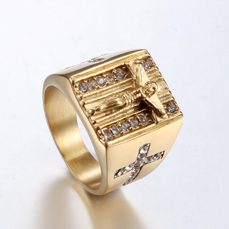 European and American Fashion Cross Titanium Steel Ring, Personalized Simple Men s Ring Jewelry 2026 no. 12 золотий
European and American Fashion Cross Titanium Steel Ring, Personalized Simple Men s Ring Jewelry 2026 no. 12 золотий