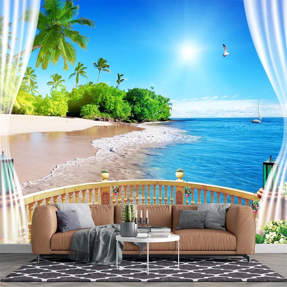 3d Beach Wallpaper Balcony Window Sea View Wall Mural Living Room Bedroom Large Beach Landscape Wall Paper 200 cm(W) x 140 cm(H)
3d Beach Wallpaper Balcony Window Sea View Wall Mural Living Room Bedroom Large Beach Landscape Wall Paper 200 cm(W) x 140 cm(H)