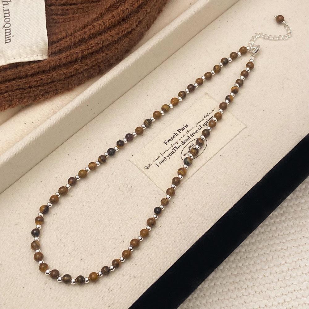 Maillard Style Men S And Women S Same Couple S Natural Stone Necklace Abacus Beads Tiger S Eye Stone Versatile Collarbone Chain
Maillard Style Men S And Women S Same Couple S Natural Stone Necklace Abacus Beads Tiger S Eye Stone Versatile Collarbone Chain