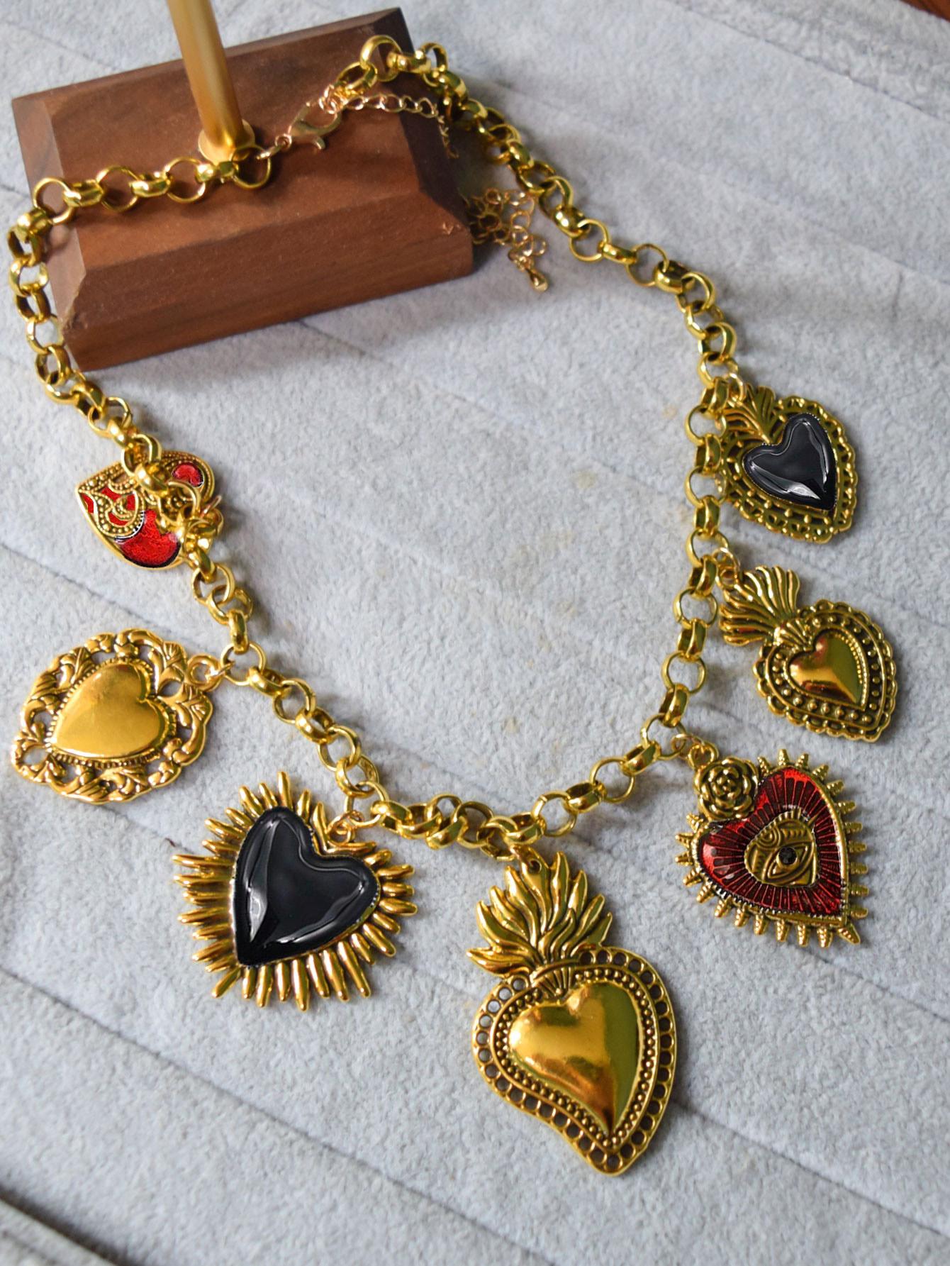 ВЕШАЛКА 1 шт. Готическая массивная цепь Шармы Пылающее сердце Эффектное колье Подвеска Злые глаза Античная медь Красный Черный Хэллоуин Циркон
ВЕШАЛКА 1 шт. Готическая массивная цепь Шармы Пылающее сердце Эффектное колье Подвеска Злые глаза Античная медь Красный Черный Хэллоуин Циркон