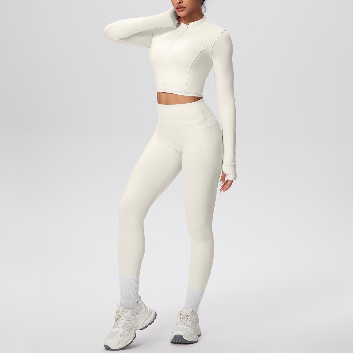 High-Waist Thumb-Hole Zipper Yoga Jacket and Butt-Lifting Leggings Set Small
High-Waist Thumb-Hole Zipper Yoga Jacket and Butt-Lifting Leggings Set Small