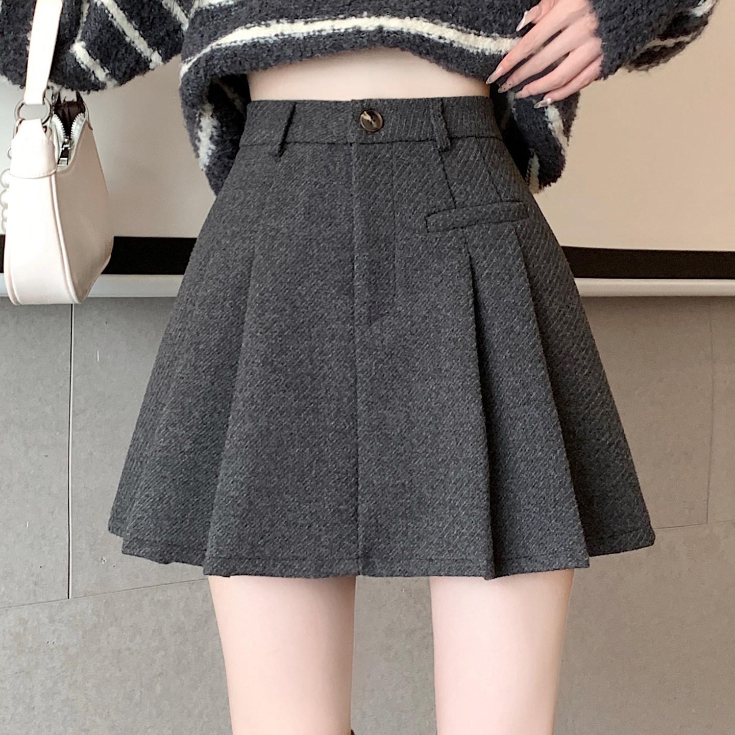 Women s Korean Style Wool Pleated High-Waist A-Line Mini Skirt - Autumn/Winter Casual and Hip-Hugging Design L серый
Women s Korean Style Wool Pleated High-Waist A-Line Mini Skirt - Autumn/Winter Casual and Hip-Hugging Design L серый