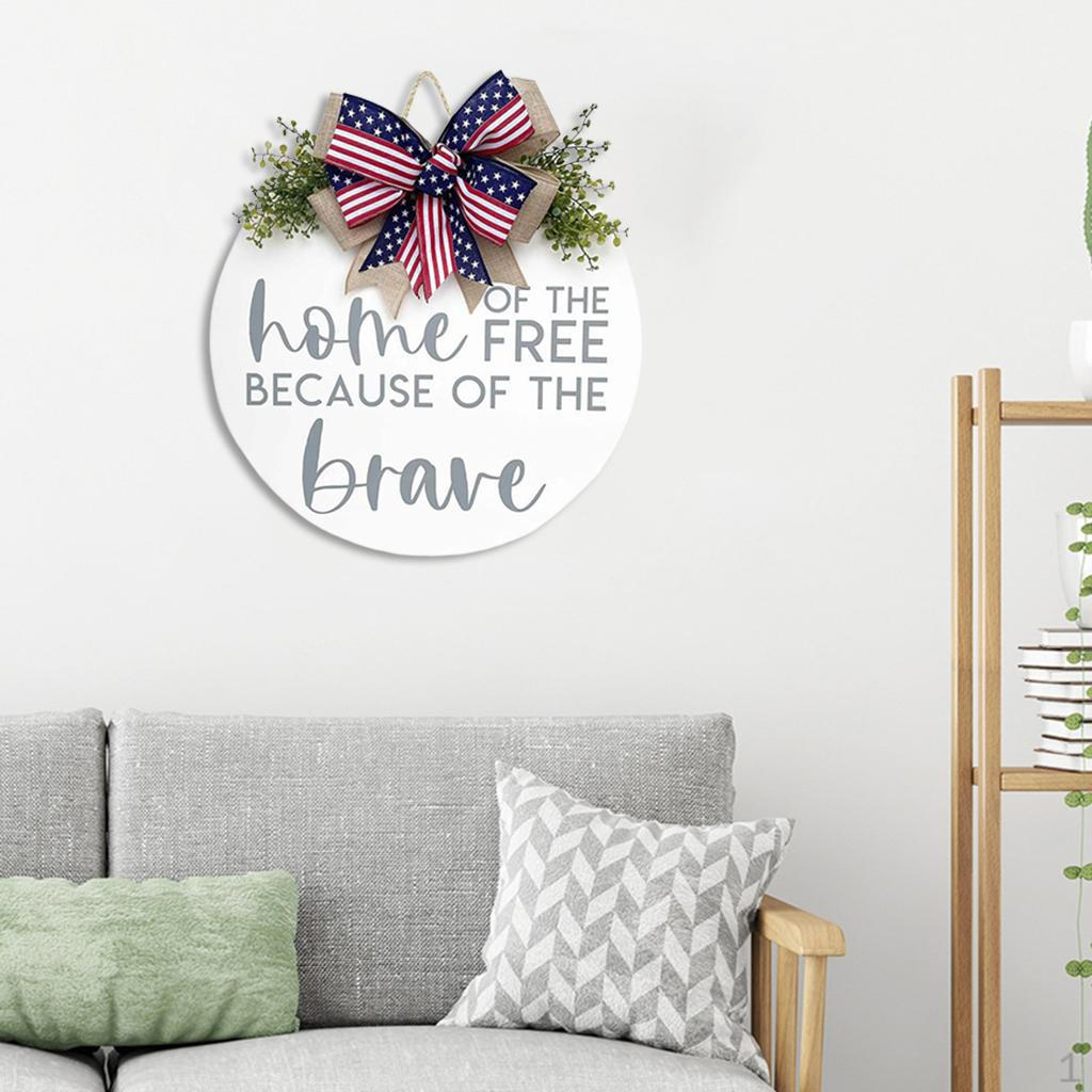 Americana July 4th Patriotic Circular Sign Decoration for Home Front Door Memorial Ornament C
Americana July 4th Patriotic Circular Sign Decoration for Home Front Door Memorial Ornament C