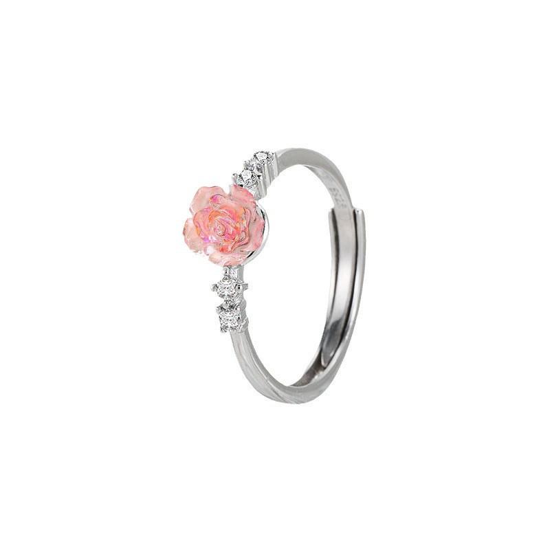 Korean 925 Sterling Silver Vintage Cinnabar Crystal Rose Flower Finger Rings For Women Money 925 Wedding Party Jewelry Gift рожевий
Korean 925 Sterling Silver Vintage Cinnabar Crystal Rose Flower Finger Rings For Women Money 925 Wedding Party Jewelry Gift рожевий
