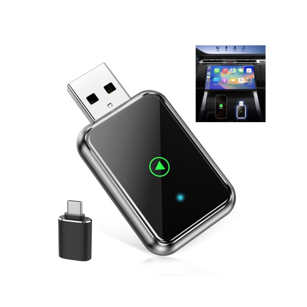 Wireless CarPlay Adapter for iPhone Fast and Stable Connection for 2015 and up Built-in Bluetooth 5.3 5.8GHz Aluminum Design USB/Type-C No Latency
Wireless CarPlay Adapter for iPhone Fast and Stable Connection for 2015 and up Built-in Bluetooth 5.3 5.8GHz Aluminum Design USB/Type-C No Latency