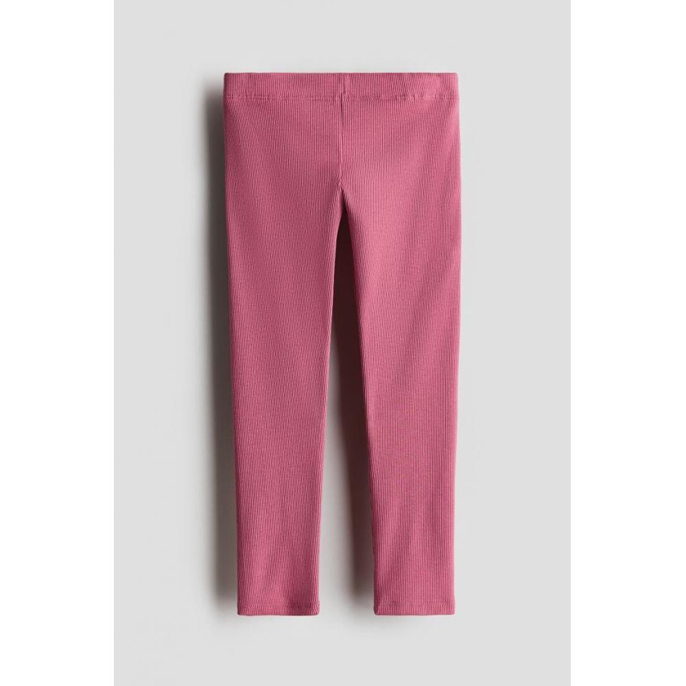 Леггинсы из ребристого джерси HM розового цвета 
Леггинсы из ребристого джерси HM розового цвета