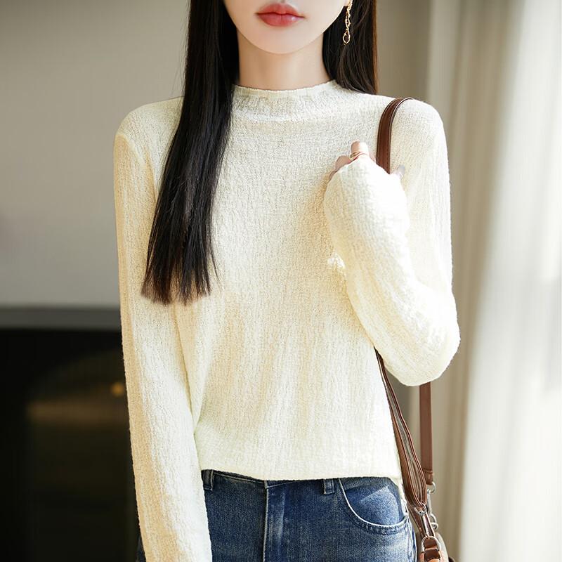 Women s Mulberry Silk Blend Textured Semi-High Neck Knit Pullover L
Women s Mulberry Silk Blend Textured Semi-High Neck Knit Pullover L