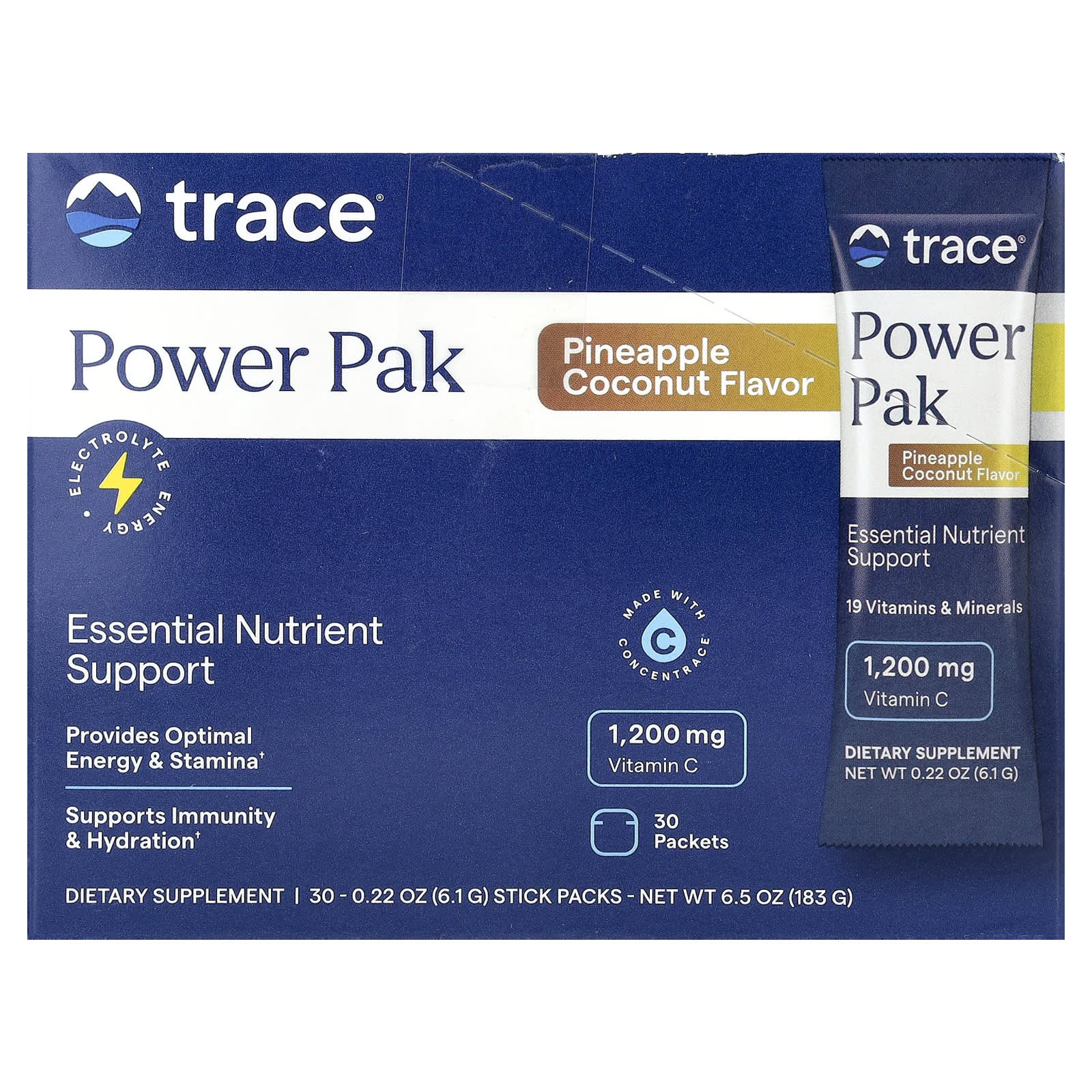 Electrolyte Stamina Power Pack, Pineapple Coconut, 30 Packs, 6.1G (0.22Oz) Each
Electrolyte Stamina Power Pack, Pineapple Coconut, 30 Packs, 6.1G (0.22Oz) Each
