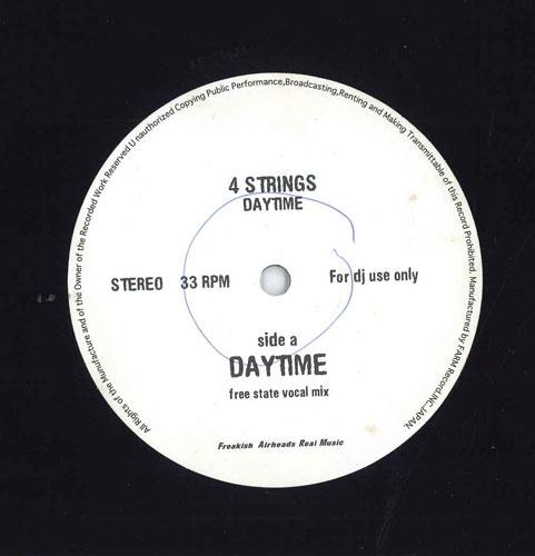12inch Record 4 STRINGS - Day Time NONE FRREAKISH AIRHE 2000 UK Dance & Electronica Used
12inch Record 4 STRINGS - Day Time NONE FRREAKISH AIRHE 2000 UK Dance & Electronica Used