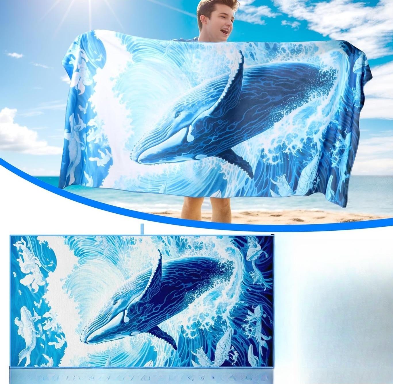 1PC Blue whale pattern Beach Towel for Family stuffs friends Gifts Quick-Dry Sand free For Bath Yoga Beach Camping Swimming GYM W40*H60(CM)
1PC Blue whale pattern Beach Towel for Family stuffs friends Gifts Quick-Dry Sand free For Bath Yoga Beach Camping Swimming GYM W40*H60(CM)