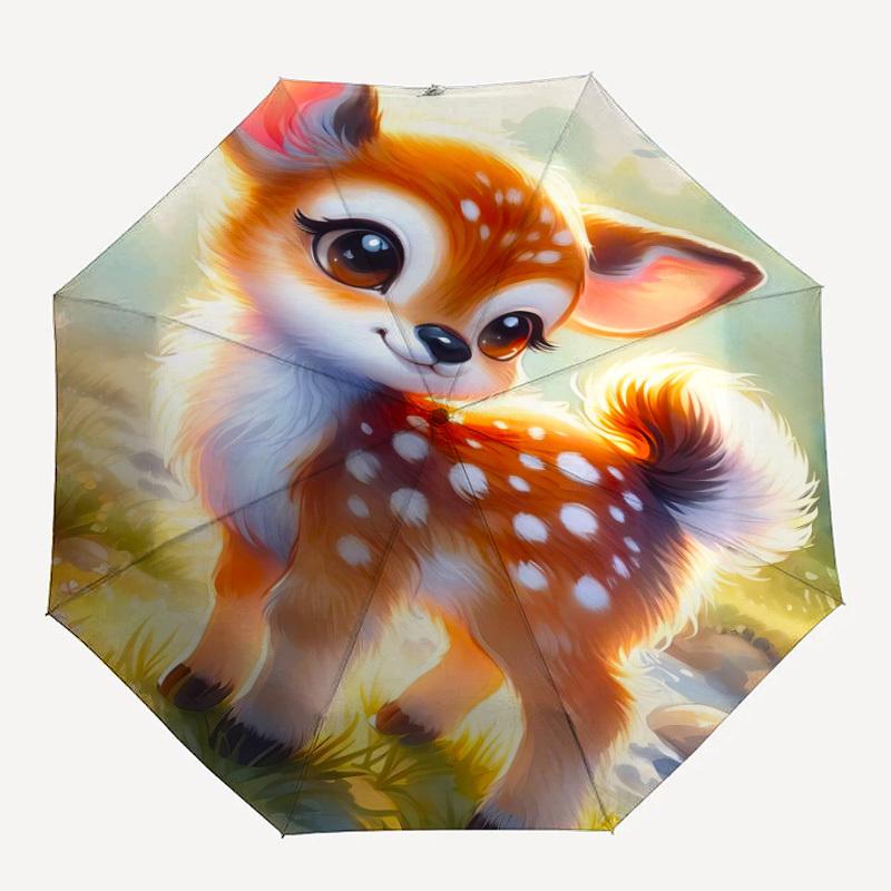 1pc Fawn Deerling Automatic Open/Close Umbrella, Portable Folding Umbrella for Travel, Themed Events029
1pc Fawn Deerling Automatic Open/Close Umbrella, Portable Folding Umbrella for Travel, Themed Events029