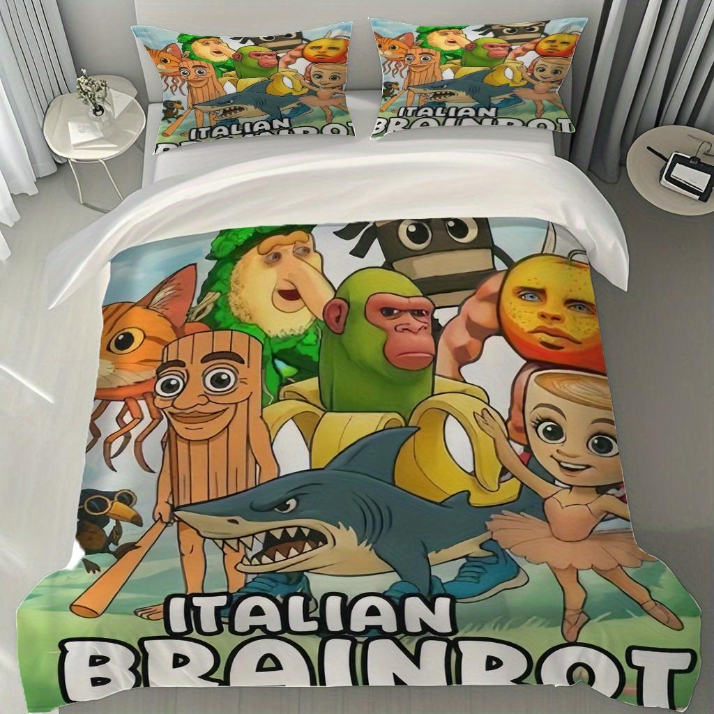 3Pcs Italian Brainrot Characters Duvet Cover Set - Suitable For Bedroom, Home And Dormitory, Machine Washable Duvet Cover Set Duvet Cover Set&EU Single(135x200cm)
3Pcs Italian Brainrot Characters Duvet Cover Set - Suitable For Bedroom, Home And Dormitory, Machine Washable Duvet Cover Set Duvet Cover Set&EU Single(135x200cm)