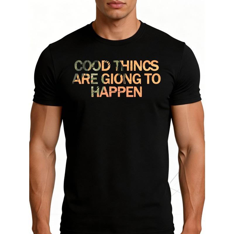 European Size Men S Graphic T-Shirt - Breathable Soft Lightweight - Good Things Are Going to Happen-Retro Funny Graphic Casual Short Sleeve Summer Top 4XL чорний
European Size Men S Graphic T-Shirt - Breathable Soft Lightweight - Good Things Are Going to Happen-Retro Funny Graphic Casual Short Sleeve Summer Top 4XL чорний