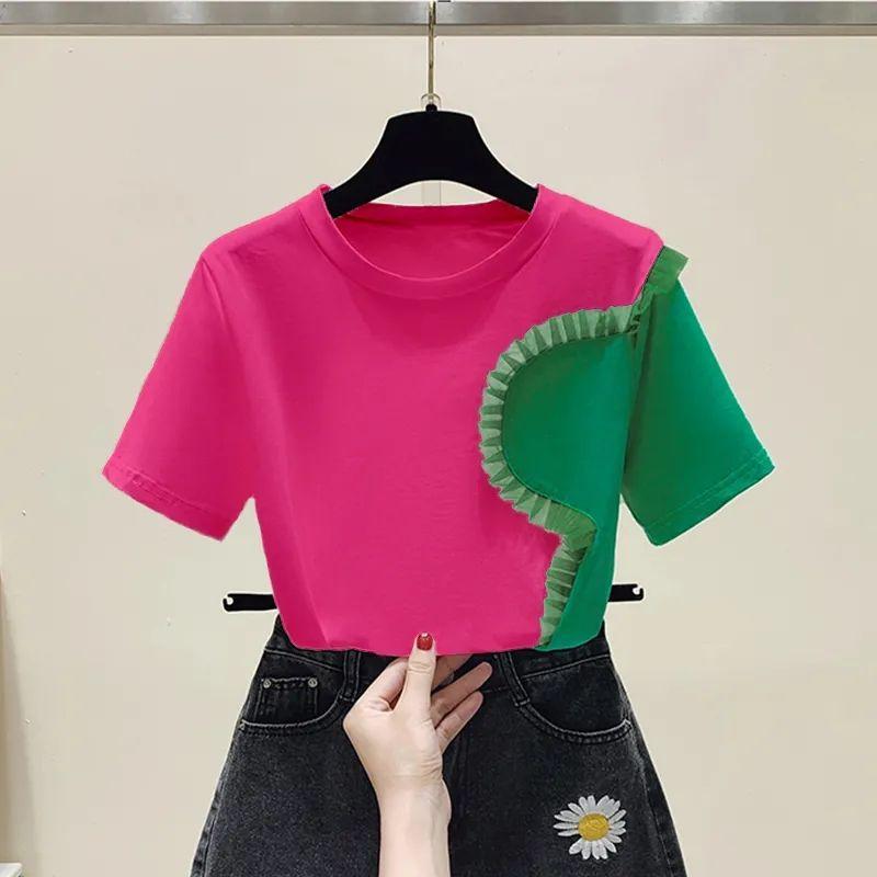 Большая женская простая сетчатая летняя модная свободная персонализированная футболка с коротким рукавом 4XL розовый
Большая женская простая сетчатая летняя модная свободная персонализированная футболка с коротким рукавом 4XL розовый