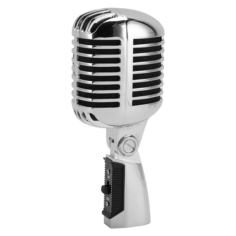 Classic Retro Dynamic Vocal Microphone, Old Vintage Style Unidirectional Cardioid Microphone Self-Tension Rotation, Dynamic Vocal Mic for KTV Live
Classic Retro Dynamic Vocal Microphone, Old Vintage Style Unidirectional Cardioid Microphone Self-Tension Rotation, Dynamic Vocal Mic for KTV Live